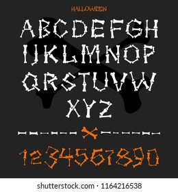 Bone alphabet for Halloween