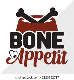 Bone Appetit printable vector illustration