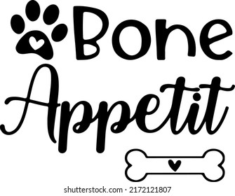 Bone Appetit SVG, Dog Treat Jar, Cookie Jar, Dog Cookies, Dog Bone, Dog Mom Svg, Cricut