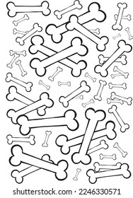 Bone background in A4 format