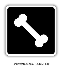 Bone - black vector icon