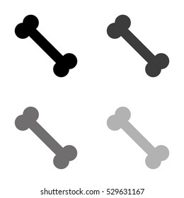 Bone -  black vector icon