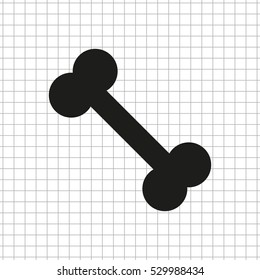 Bone  - black vector icon