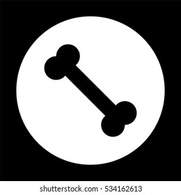 Bone -  black vector icon