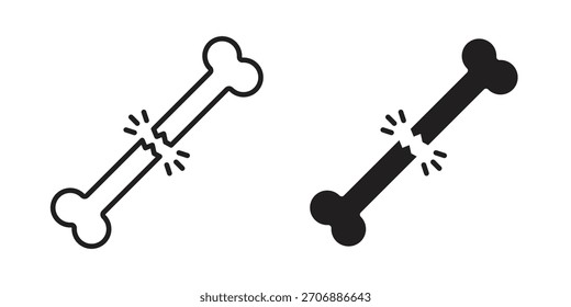 Icono de rotura de hueso colección. iconos simples modernos para el Web