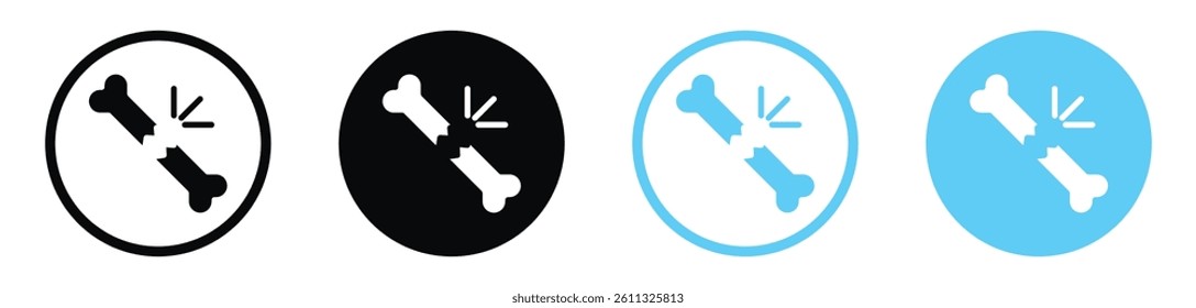 Bone break icon collection. vector illustration set
