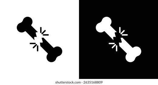 Bone break icon symbols. Vector illustration.