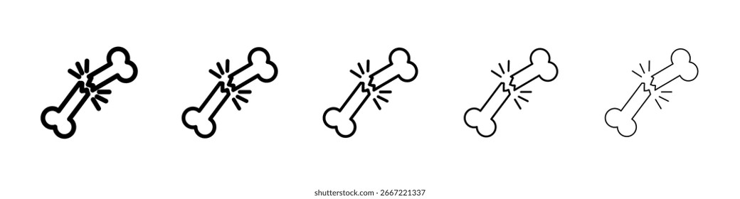 Colección de Vector de icono de rotura de hueso. EPS 10