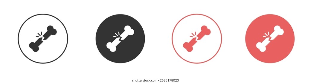 Bone break icon vector design template simple and clean style