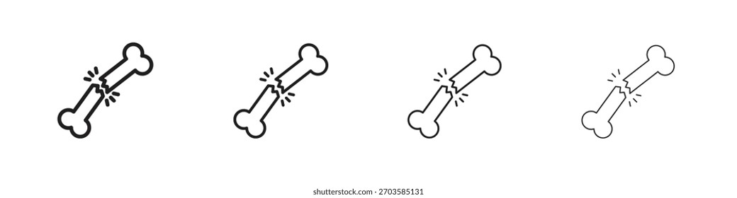 Bone break icons symbol vector elements for infographic web