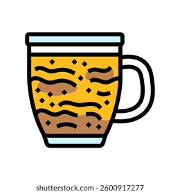 bone broth cup meal drink color icon vector. bone broth cup meal drink sign. isolated symbol illustration