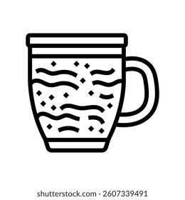 bone broth cup meal drink line icon vector. bone broth cup meal drink sign. isolated contour symbol black illustration