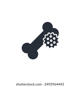 bone cancer icon. vector.Editable stroke.linear style sign for use web design,logo.Symbol illustration.