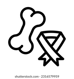 bone cancer line icon illustration vector graphic