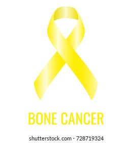 Bone cancer ribbon isolated on white background 