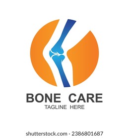 Bone Care Logo, Body Health Vector, joint care logo. Design For Bone Health, Pharmacy, orthopedic Hospital, chiropractic hospital and Health Product Brand