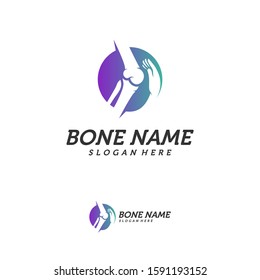 Bone Care logo design concept vector template, Bone Treatment Icon Creative Symbol. Human leg Illustration