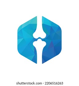 Plantilla vectorial de icono del logotipo del cuidado óseo.	
