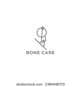 Bone care logo icon vector template
