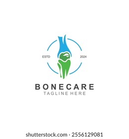 Bone care logo, Minimalist joint bone design Illustration orthopedic template