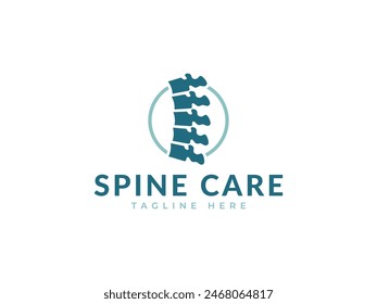 bone care logo vector illustration. spine bone logo template