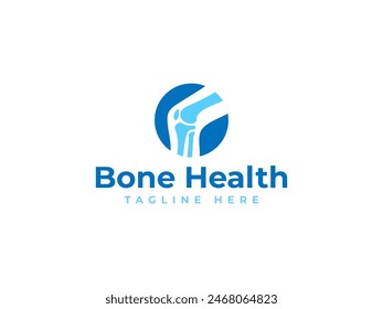 bone care logo vector illustration. knee bone logo template