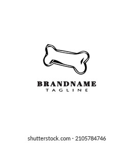 bone cartoon logo cartoon icon design template black modern isolated vector