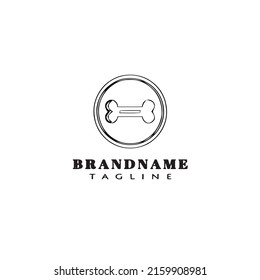 bone cartoon logo cartoon icon design template black modern isolated vector illustration