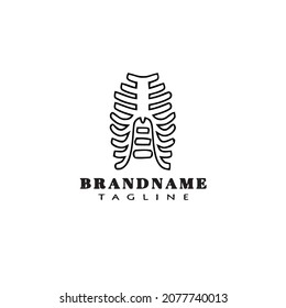 bone cartoon logo cartoon icon template black modern isolated vector illustration