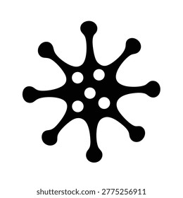 Bone Cell Osteocyte Silhouette Vector Art Illustration