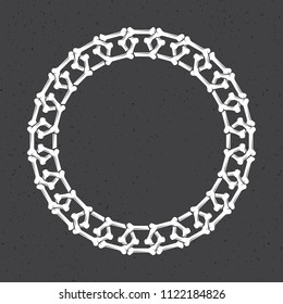 bone chain frame a dark background