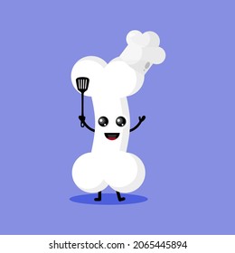 bone chef cute character logo