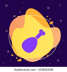 Bone, chicken abstract vector icon. Element of kitchen for mobile concept and web apps illustration. Thin flat icon for website design and development