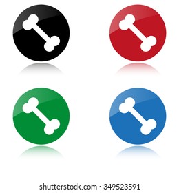 Bone - color vector icon