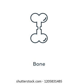 Bone concept line icon. Linear Bone concept outline symbol design. This simple element illustration can be used for web and mobile UI/UX.