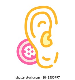 bone conduction hearing aid color icon vector. bone conduction hearing aid sign. isolated symbol illustration svg