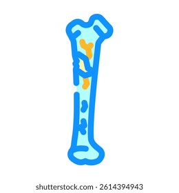 bone crack fracture injury color icon vector. bone crack fracture injury sign. isolated symbol illustration