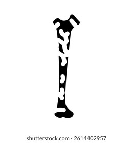 bone crack fracture injury glyph icon vector. bone crack fracture injury sign. isolated symbol illustration