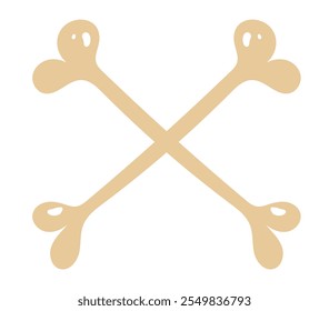 Bone crossbones isolated concept. Vector graphic design illustration