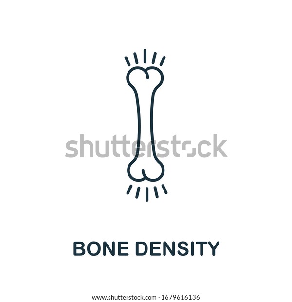 Bone\
Density icon from health check collection. Simple line Bone Density\
icon for templates, web design and\
infographics