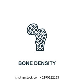 Bone Density icon. Line simple Health Check icon for templates, web design and infographics