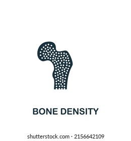 Bone Density icon. Monochrome simple Health Check icon for templates, web design and infographics