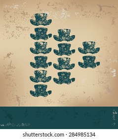 Bone design on old paper background,grunge concept,vector