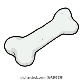 bone for dog / cartoon vector and illustration, hand drawn style, isolated on white background.