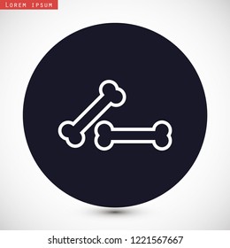 bone for a dog vector icon eps 10