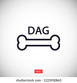 bone for a dog vector icon eps 10
