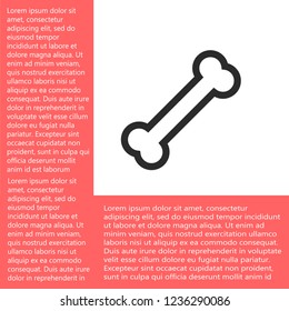 bone for a dog vector icon eps 10