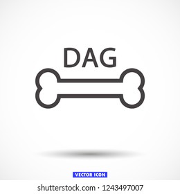 bone for a dog vector icon eps 10