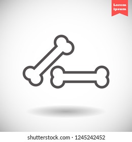bone for a dog vector icon eps 10
