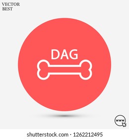 bone for a dog vector icon eps 10
